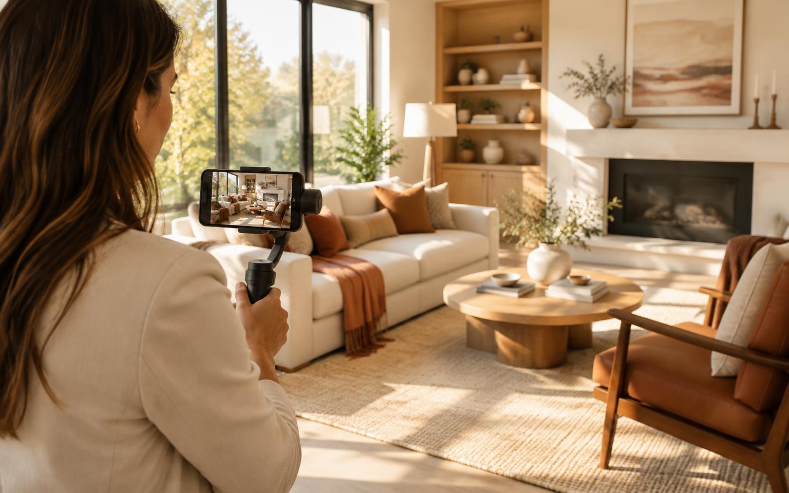 Agent capturing a listing with an iPhone